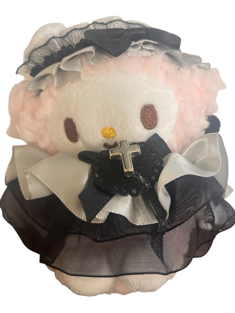 Sanrio My SweetPiano Pink & Black Gothic Cross Plush